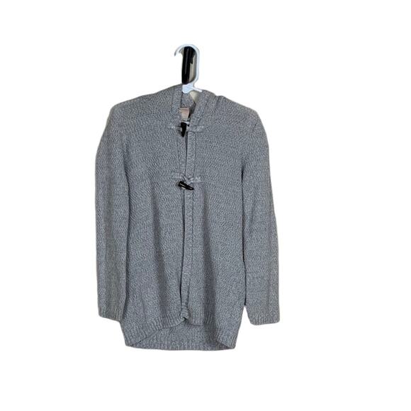 Harper Canyon Long Sleeve Hooded Crocheted Cardigan Gray Size Small Girl - Picture 1 of 8